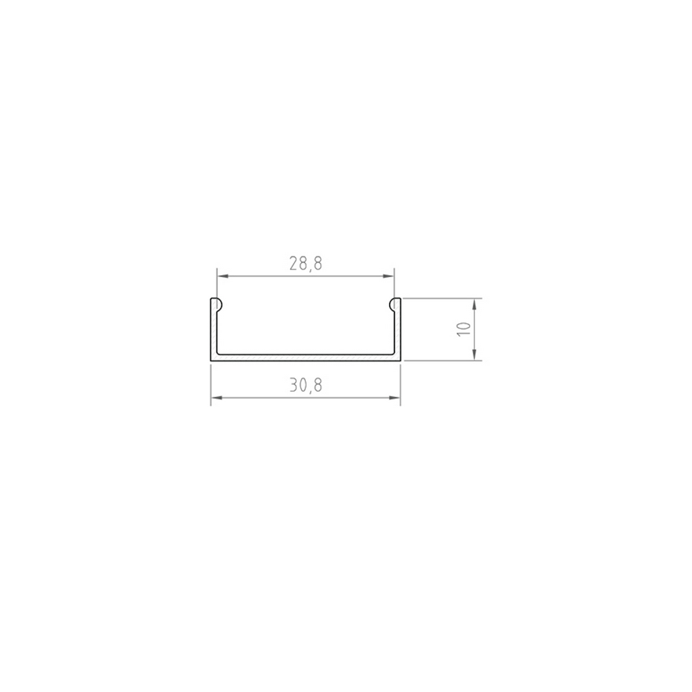 2m Profil LED P13-1 nawierzchniowy srebrny anodowany