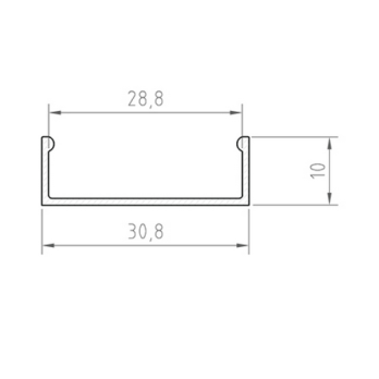 2m Profil LED P13-1 nawierzchniowy srebrny anodowany