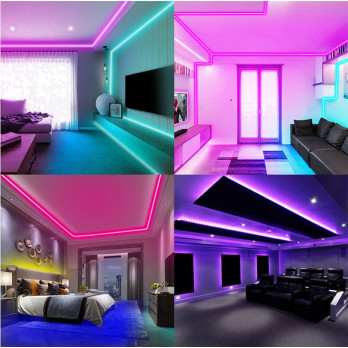 Taśma LED COB Cyfrowa RGBW+zimny 6500K 16W 24V WS2814F SK6812 840 LED/m - 1metr