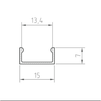 2m Profil LED P4-1 nawierzchniowy biały