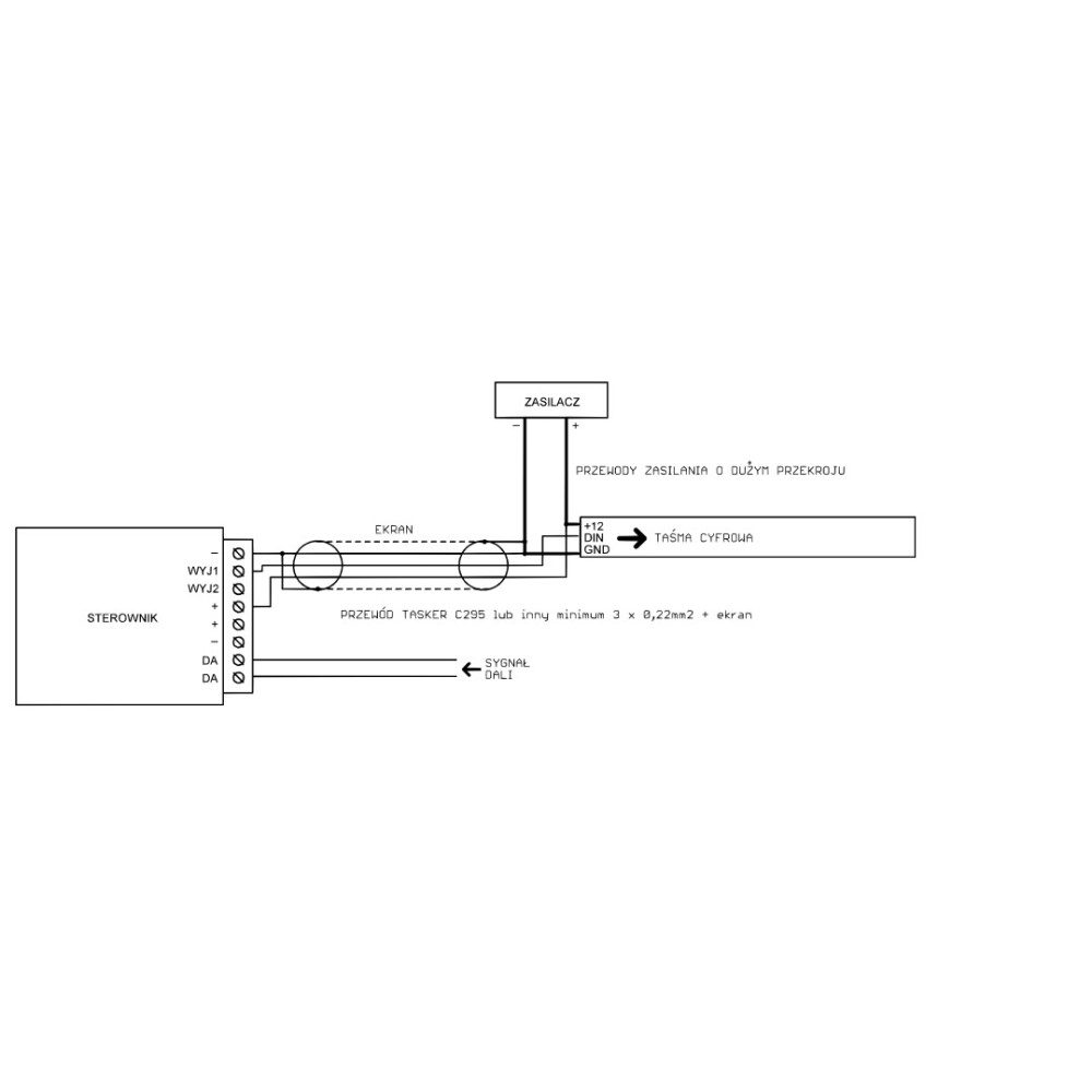 S550 5V-24V RGB Elegant sterownik cyfrowy DALI