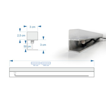 Oprawa liniowa lampa najazdowa  LedBruk CCT 100cm 24V DC IP68