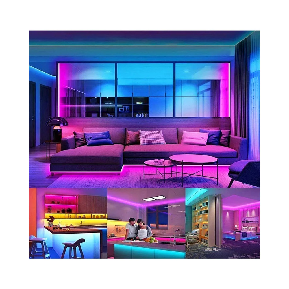 Zestaw 2,5m Taśma LED COB 840 chips 16W 24V RGB+CCT aplikacja