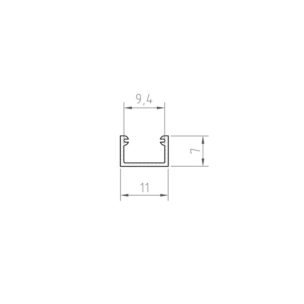 2m Profil LED P4-2 nawierzchniowy srebrny anodowany