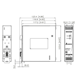 Zasilacz na szynę DIN Delta FORCE-GT DRF-120-24 120W 24V