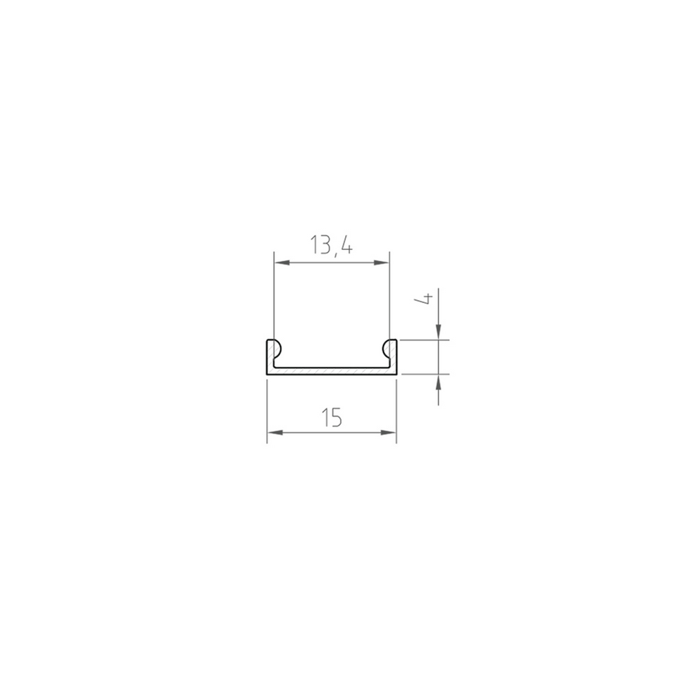 2m Profil LED P4-3 nawierzchniowy biały