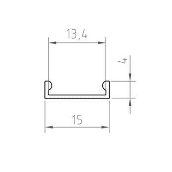 2m Profil LED P4-3 nawierzchniowy czarny