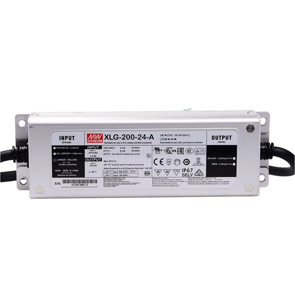 Zasilacz hermetyczny LED MEAN WELL XLG-200-24-A 200W 24V 8.3A