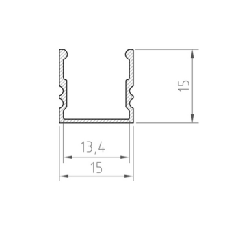 2m Profil LED P5-1 nawierzchniowy biały