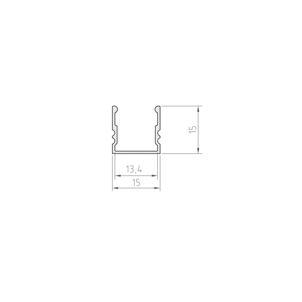 2m Profil LED P5-1 nawierzchniowy srebrny anodowany