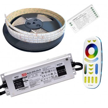 25m Zestaw Oświetlenie Elewacji LED RGB SMD5050 14,4W 24V 60 LED/m IP68 wodoodporna