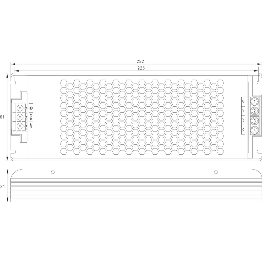 Zasilacz Led modułowy MPCF 500-12V 500W 41.7A