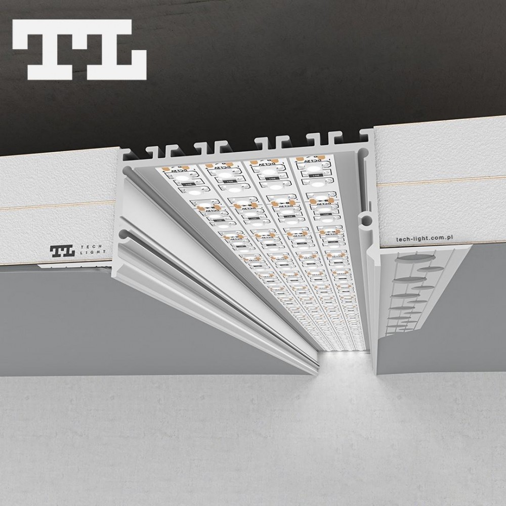 1m Profil LED GK23-7 do karton-gips wpuszczany srebrny anodowany