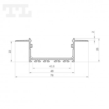 Profil LED GK23-7 srebrny anodowany