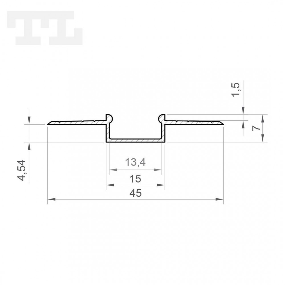 Profil LED GK6-3 srebrny anodowany