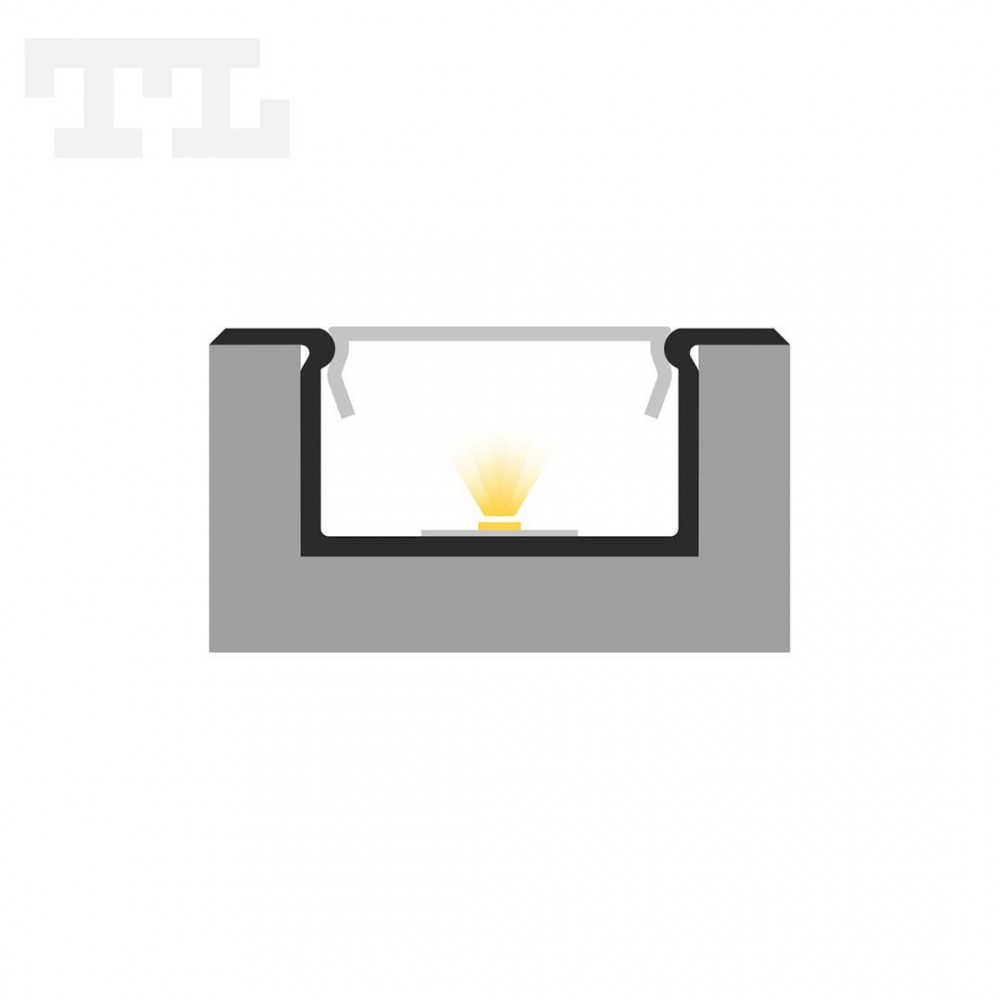 Profil LED P14-2 czarny lakierowany