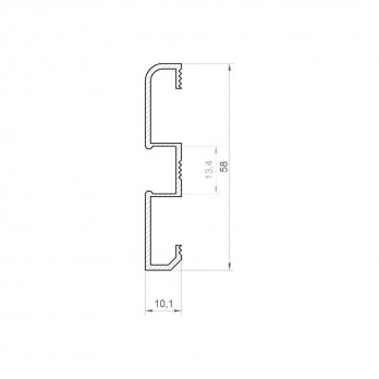 1m Profil LED P15-1 przypodłogowy biały