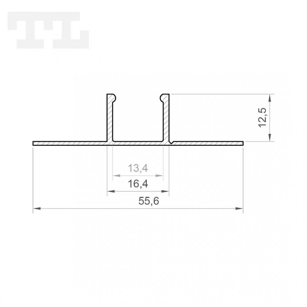 Profil LED P17-2 srebrny anodowany