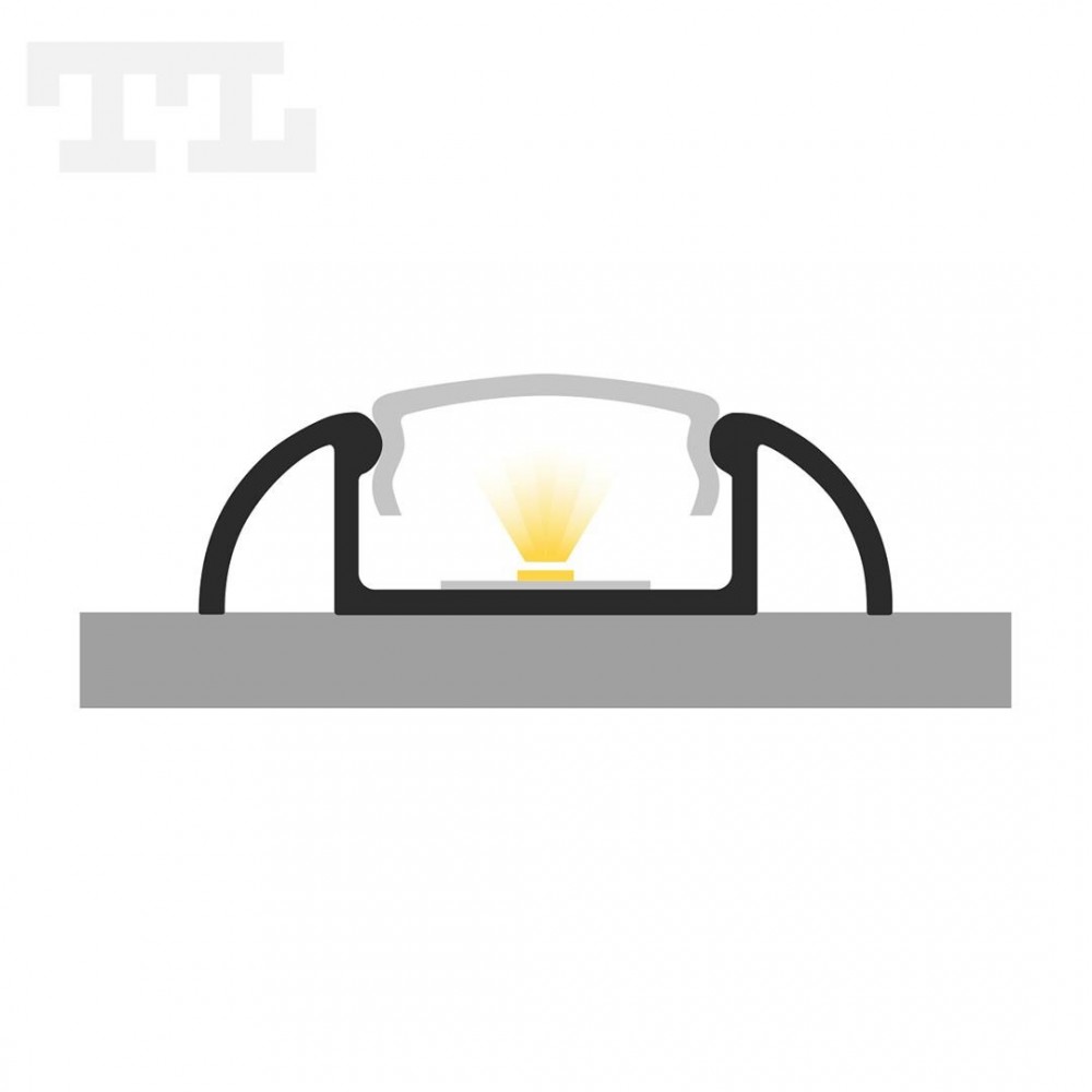 Profil LED P2-1 czarny lakierowany
