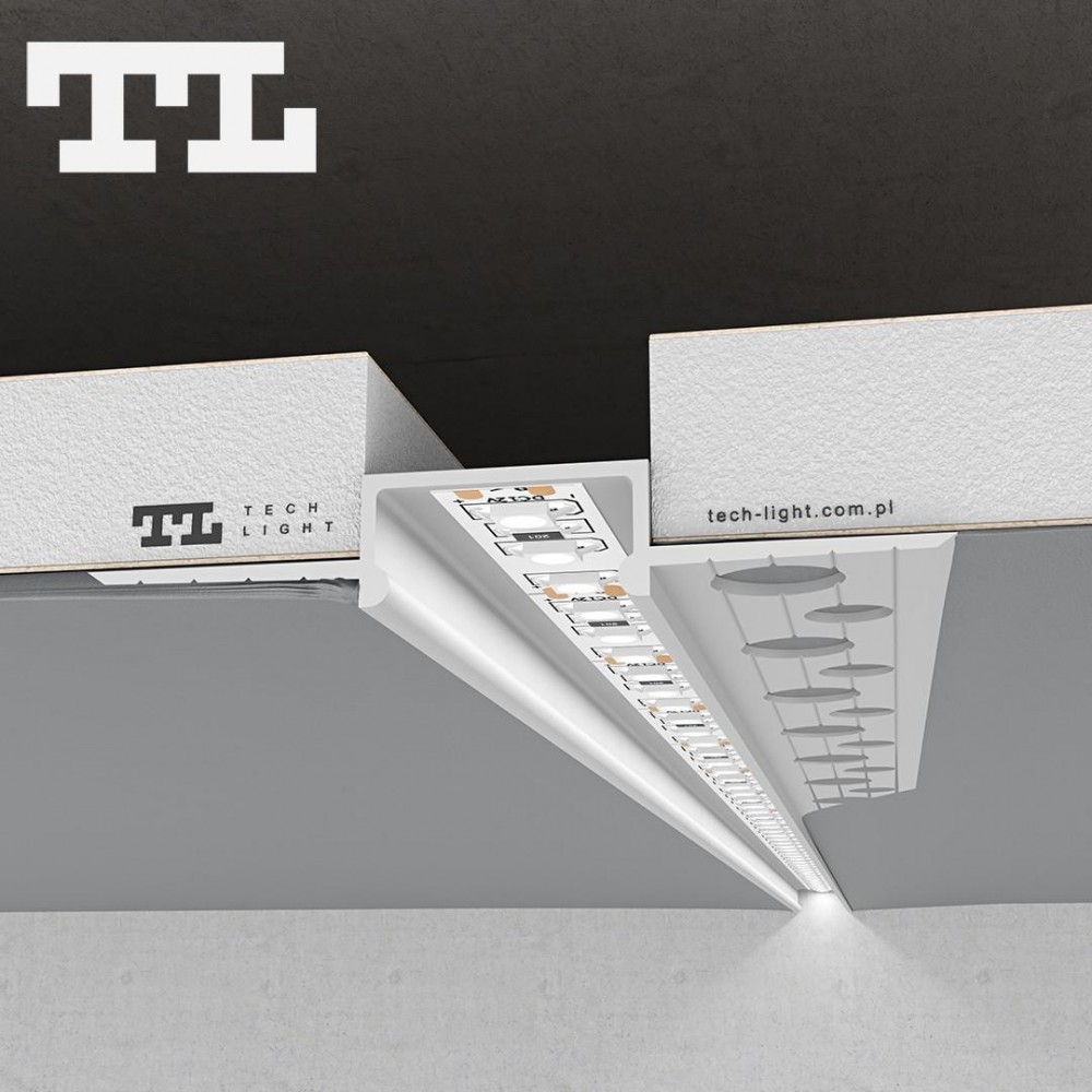 2m Profil LED GK6-3 do karton-gips wpuszczany czarny