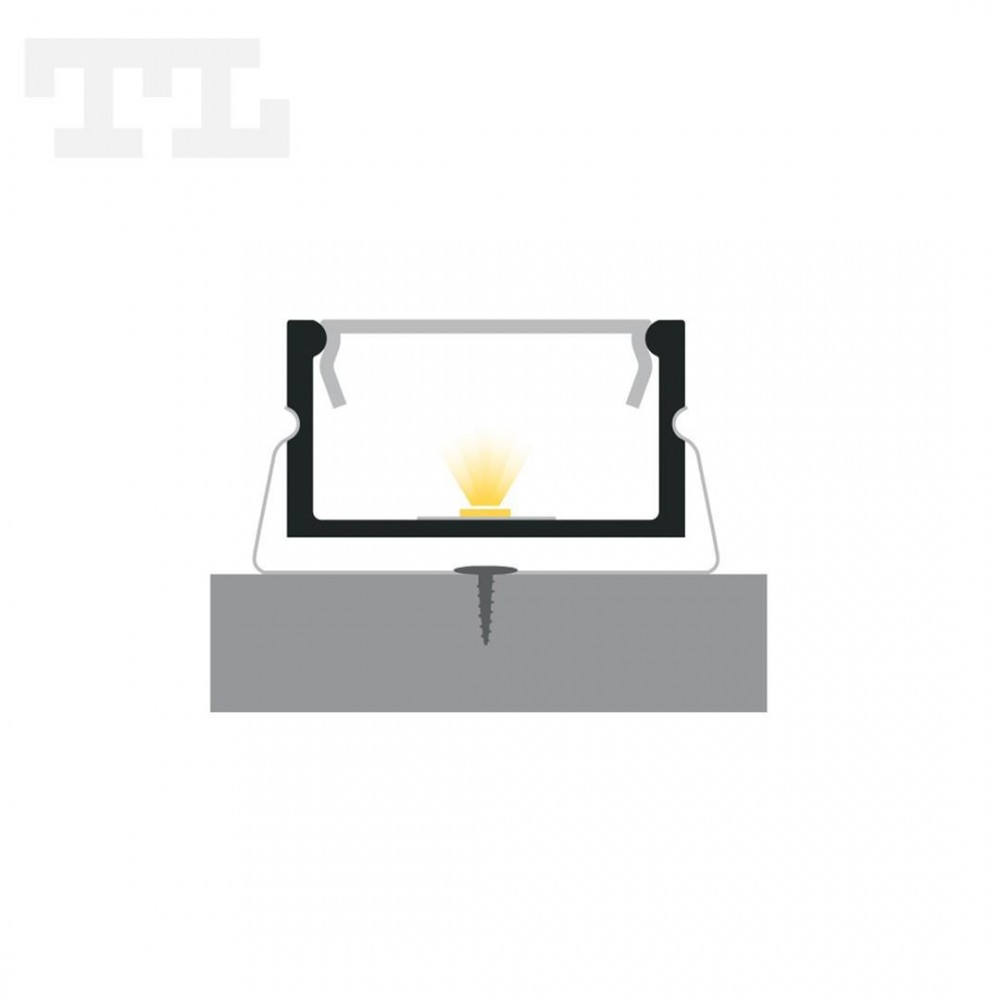 Profil LED P13-2 czarny lakierowany