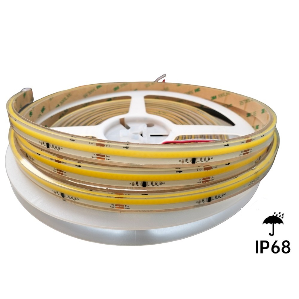 Taśma LED COB Cyfrowa neutralna 4000K 12W 24V WS2811 360 LED/m IP68 wodoodporna - 1 metr