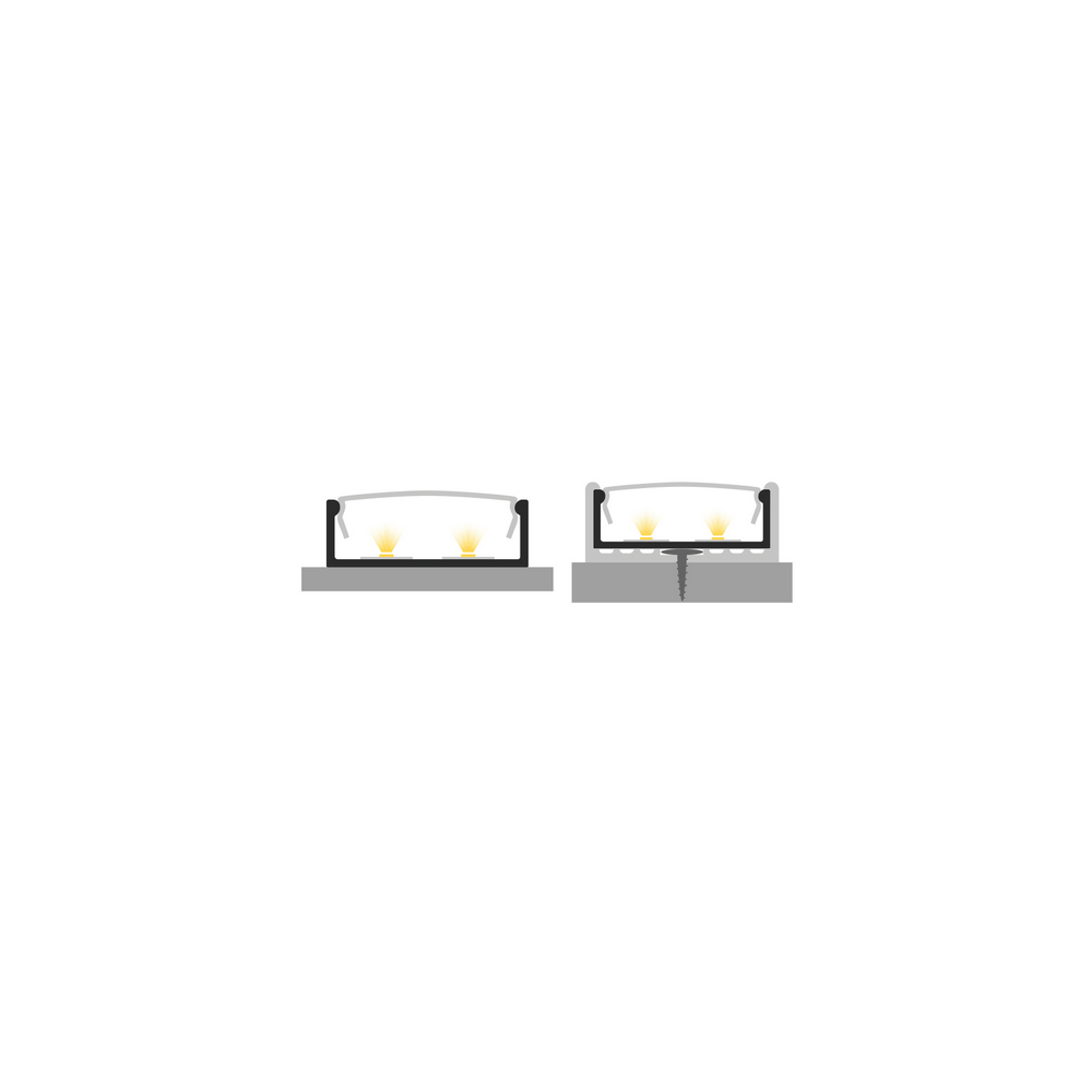 Profil LED P13-1 nawierzchniowy biały