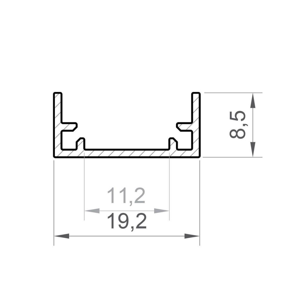 2m Profil LED P11-1 hermetyczny nawierzchniowy srebrny anodowany