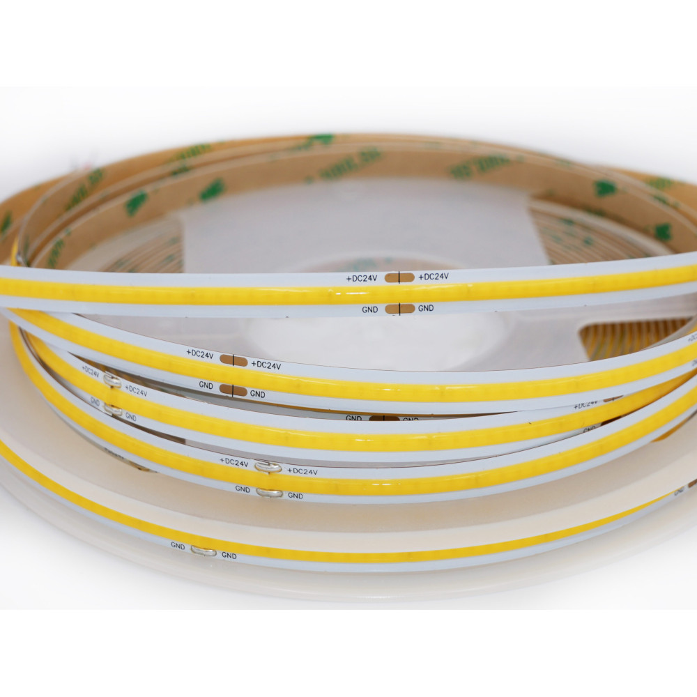 Taśma LED COB zimna 6500K 8W 24V 320 LED/m CRI90 - 10 metrów