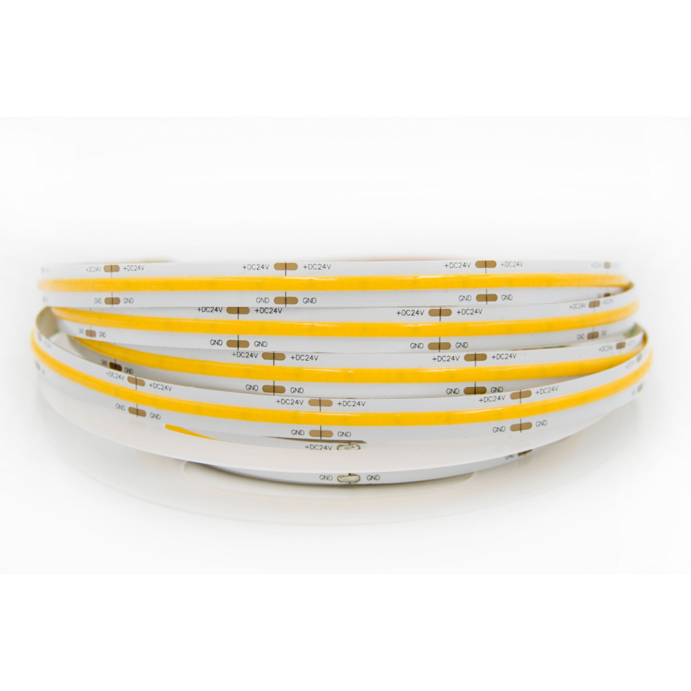 Taśma LED COB ciepła 3000K 15W 24V 528 LED/m CRI90 - 10 metrów