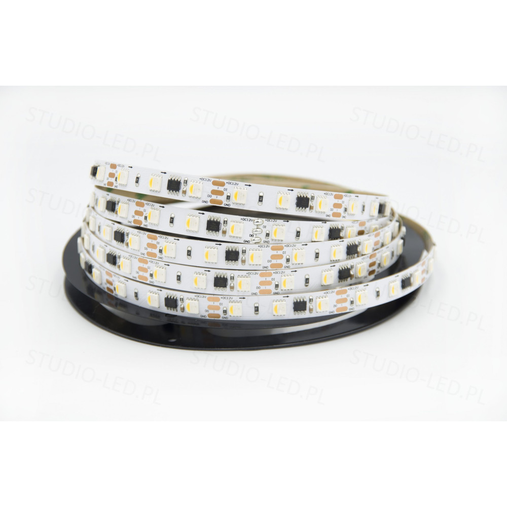 Taśma LED cyfrowa RGBW+neutralny 4000K 14,4W 12V TM1814 60 LED/m CRI90 - 10 metrów