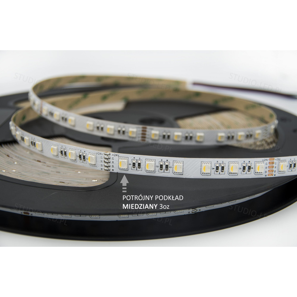 Taśma LED SMD5050 RGBW+ciepły 3000K 19,2W 24V 60 LED/m CRI90 - 30 metrów