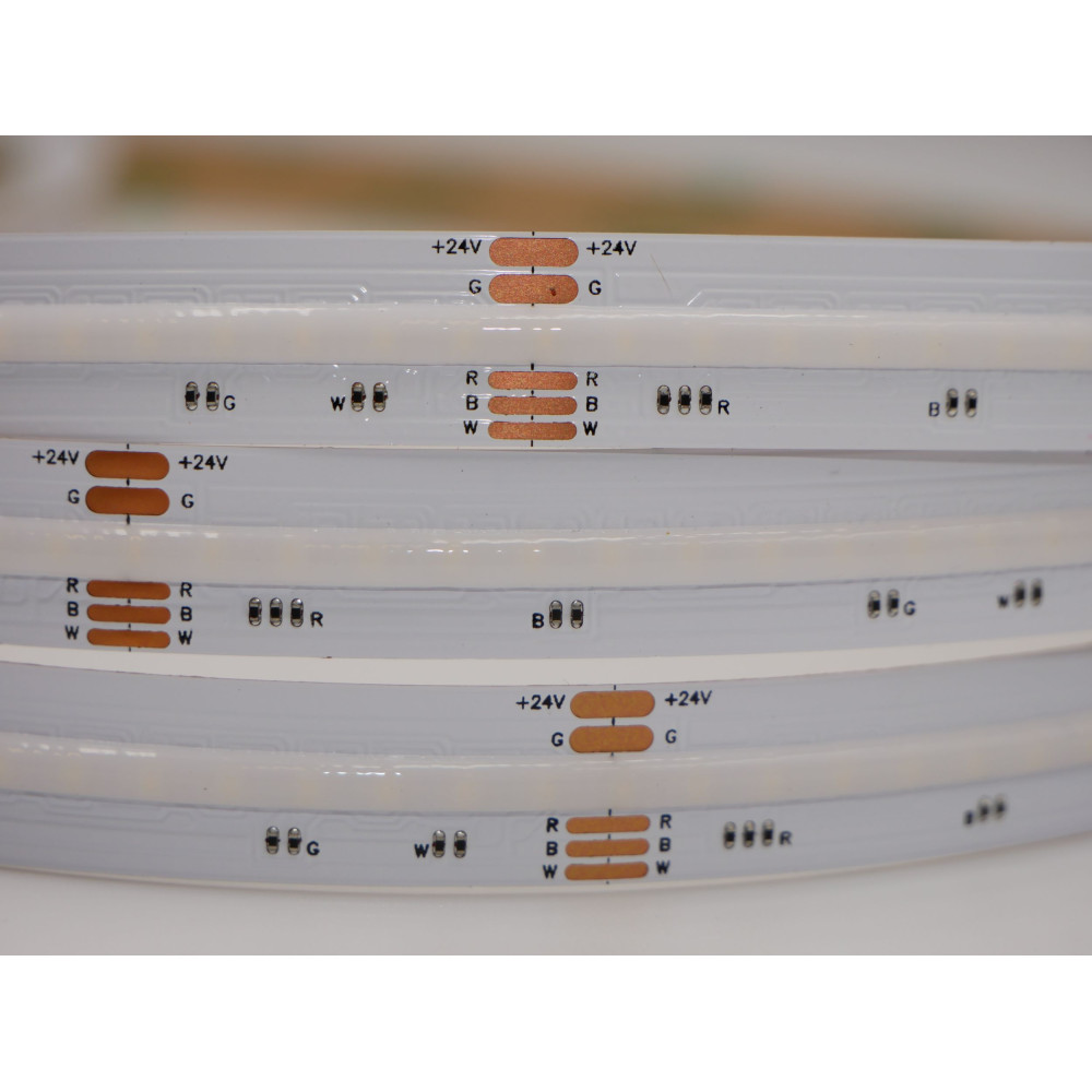 Taśma LED COB RGBW+ciepły 3000K 16W 24V 896 LED/m CRI90 - 5 metrów
