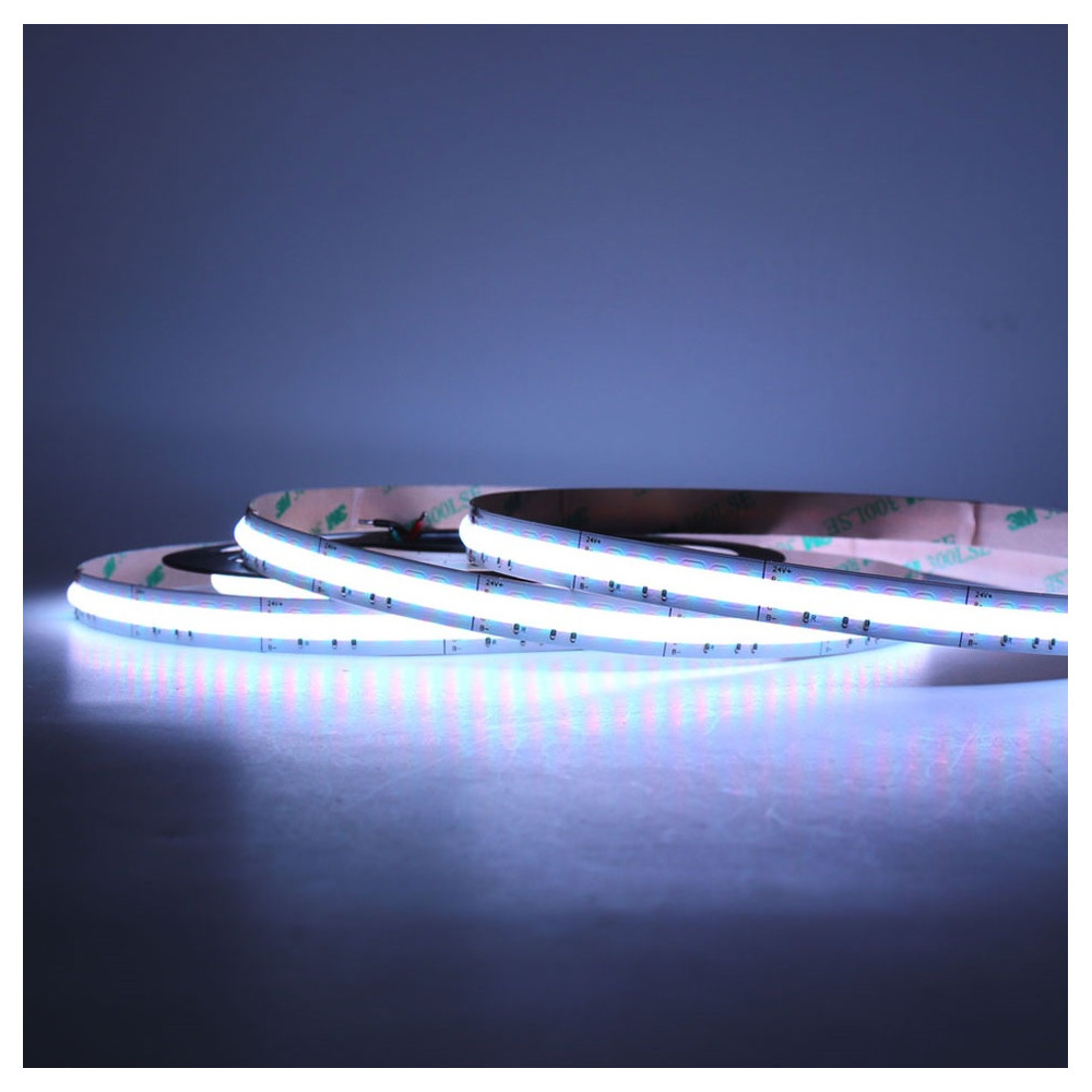 Taśma LED COB RGBW+ciepły 3000K 16W 24V 896 LED/m CRI90 - 5 metrów