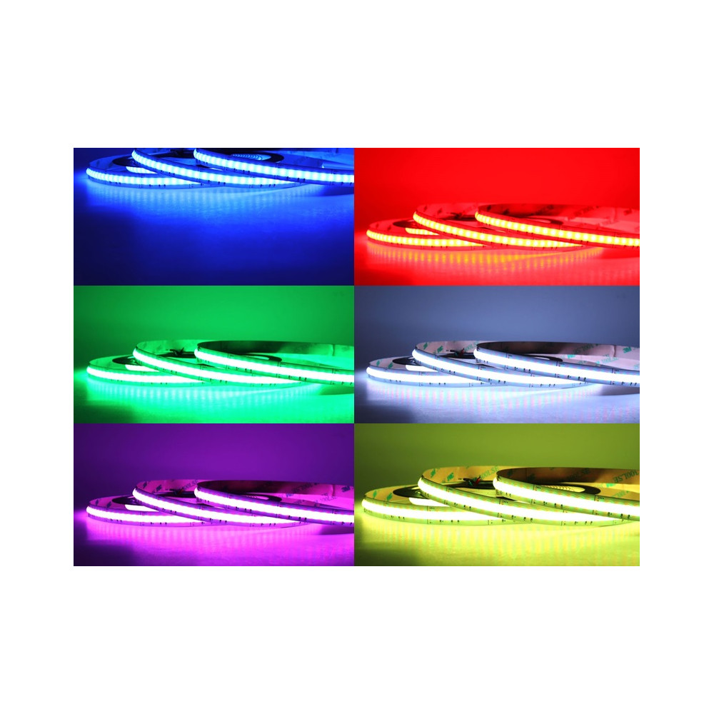 Taśma LED COB RGBW+ciepły 3000K 16W 24V 896 LED/m CRI90 - 5 metrów