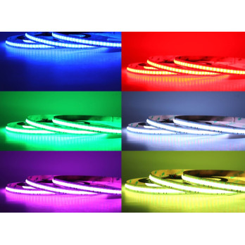 Taśma LED COB RGBW+ciepły 3000K 16W 24V 896 LED/m CRI90 - 5 metrów