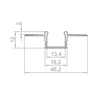 Profil LED P18-3 srebrny anodowany