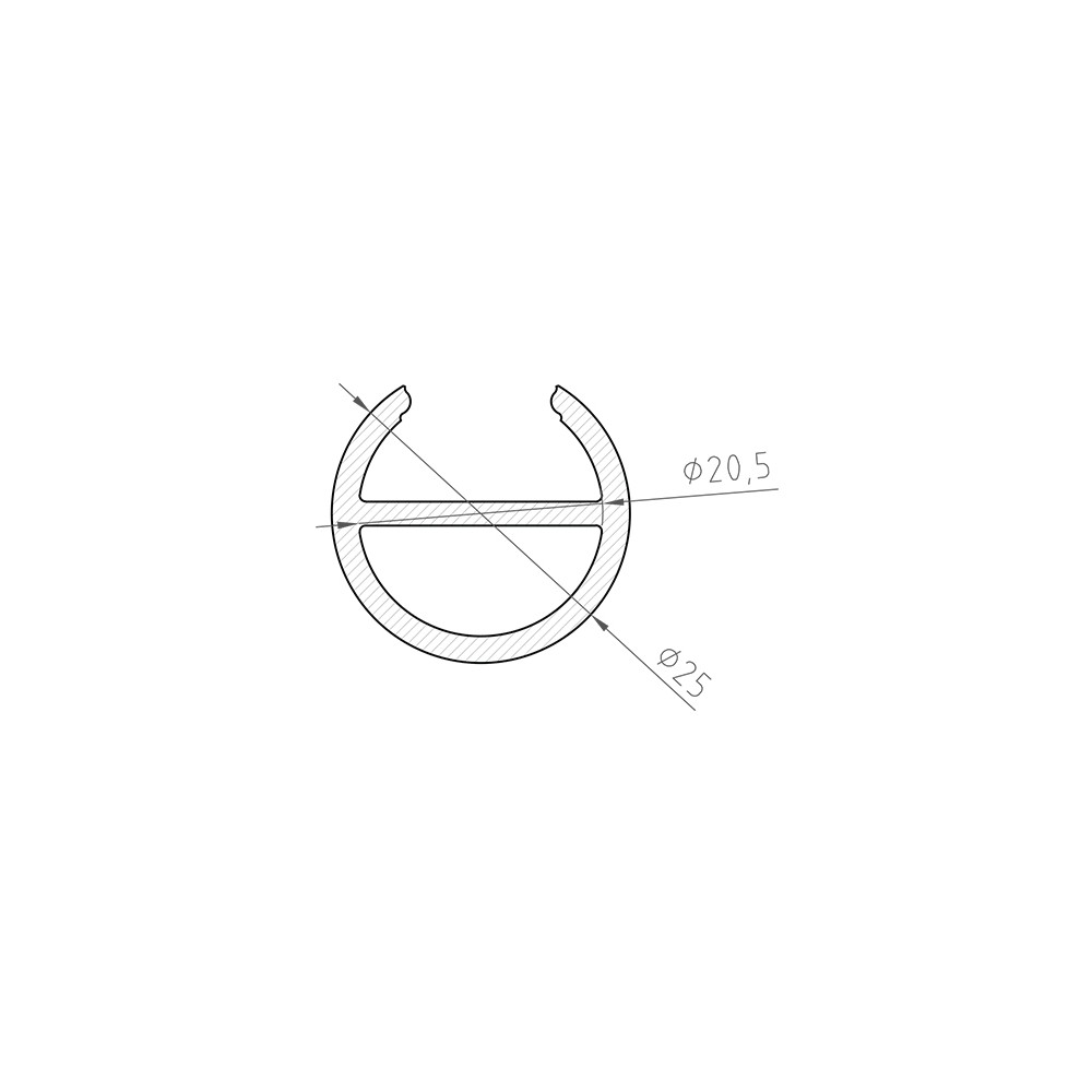 Profil LED P19-1 czarny lakierowany
