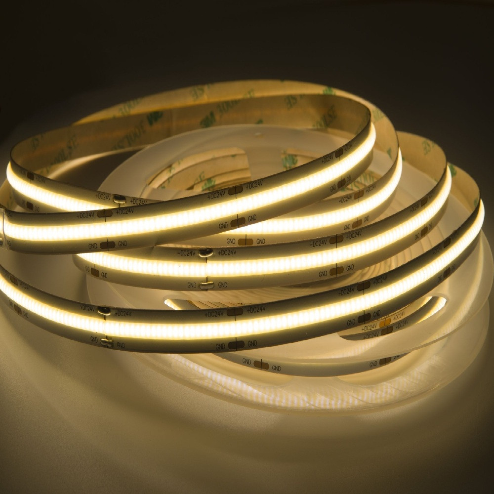 Taśma LED COB ciepła 3000K 15W 24V 528 LED/m CRI90 - 10 metrów