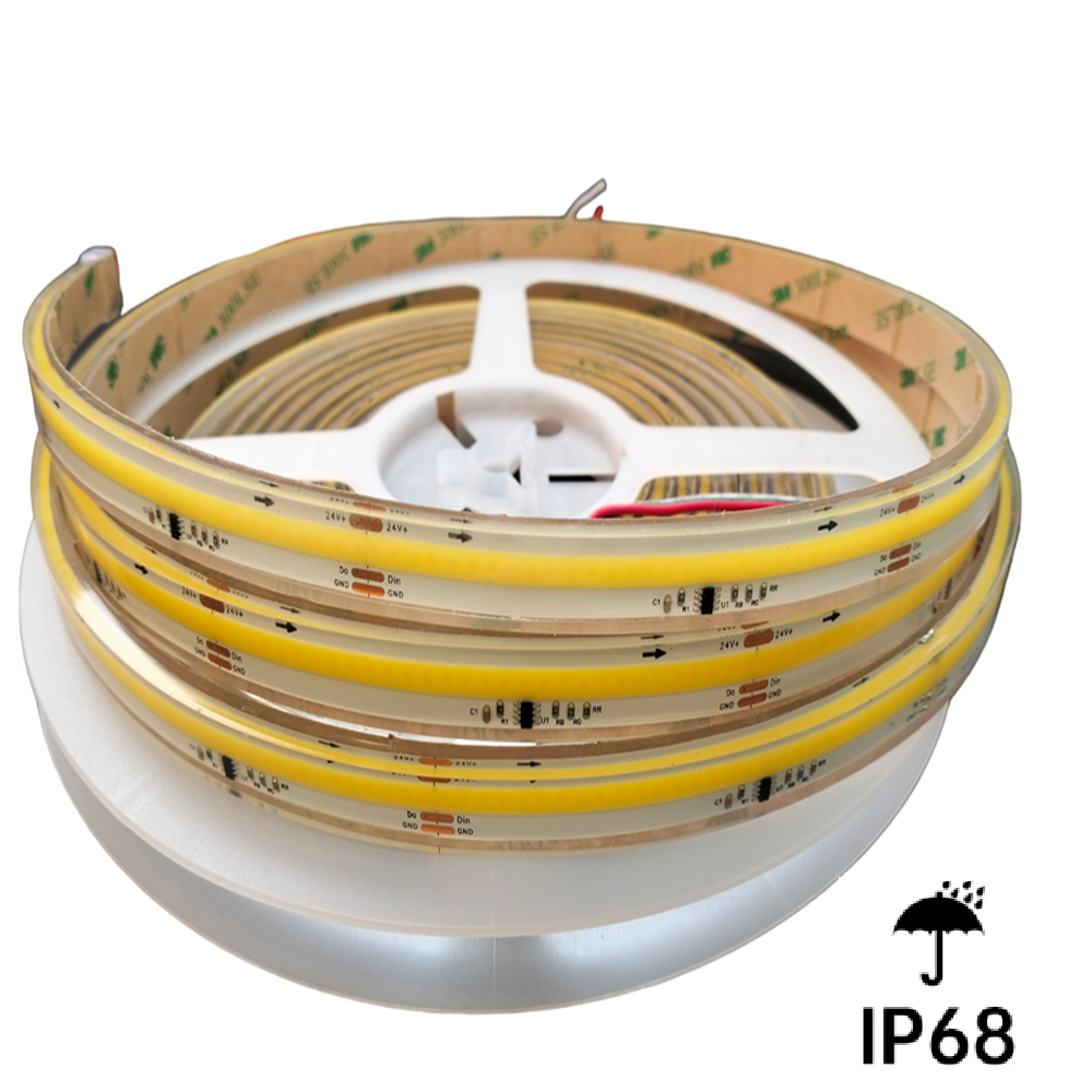 Taśma LED COB Cyfrowa neutralna 4000K 12W 24V WS2811 360 LED/m IP68 wodoodporna - 10 metrów Taśma LED COB Cyfrowa neutralna 4000K 12W 24V WS2811 360 LED/m IP68 wodoodporna - 10 metrów