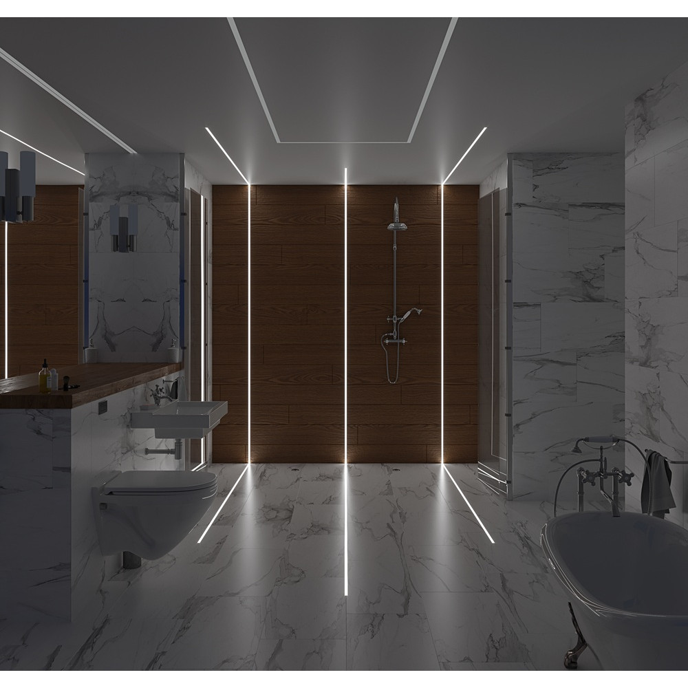 Profil LED P11-1 hermetyczny nawierzchniowy czarny