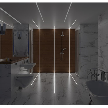 Profil LED P11-1 hermetyczny nawierzchniowy czarny