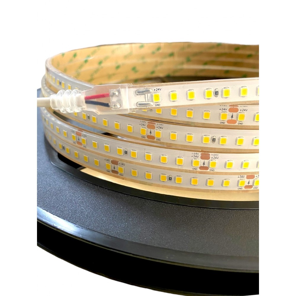 Taśma LED SMD2835 ciepła 3000K 6W 24V 144 LED/m IP68 wodoodporna  - 1 metr