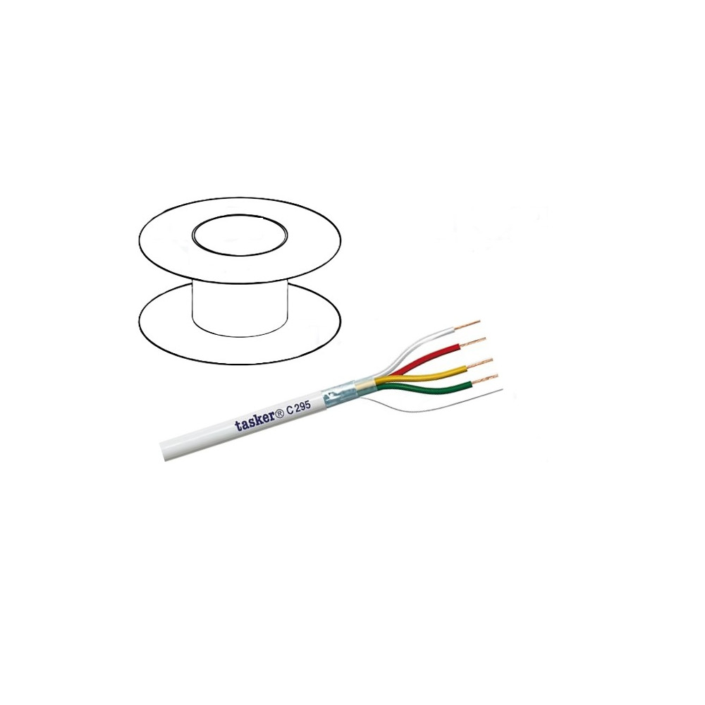 Przewód 4x0,22mm2 montażowy ekranowany- 1m