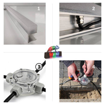 Oprawa liniowa lampa najazdowa  LedBruk Biały ciepły 50cm 24V DC IP68