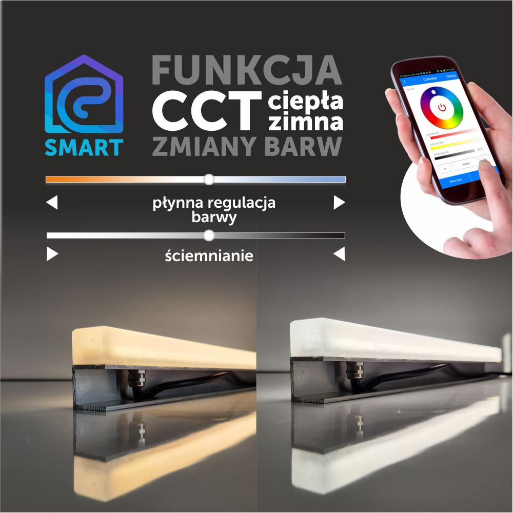 Oprawa liniowa lampa najazdowa  LedBruk CCT 50cm 24V DC IP68