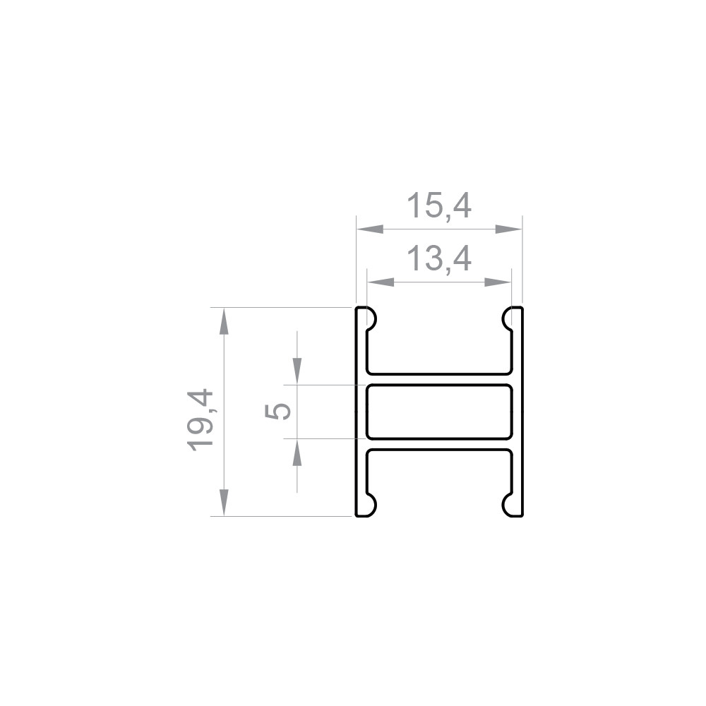 1m Profil LED P4-10 nawierzchniowy srebrny anodowany