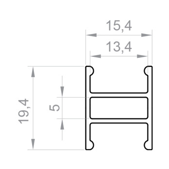 1m Profil LED P4-10 nawierzchniowy srebrny anodowany