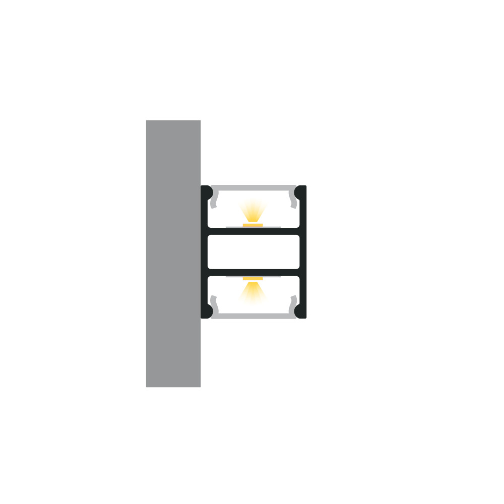 Profil LED P4-10 nawierzchniowy czarny