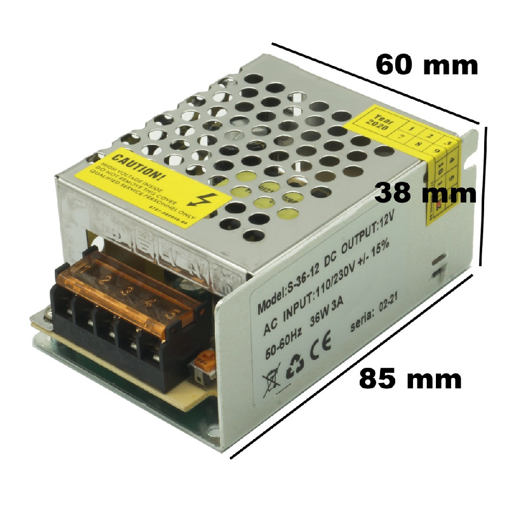 Zasilacz modułowy 36W 12V 3A